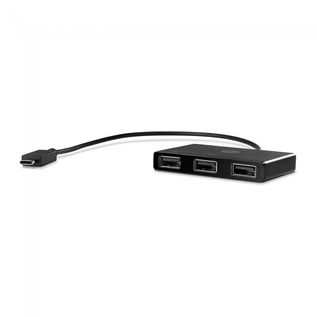 HP USB-C to USB-A Hub (Z8W90AA) for your Notebook or Tablet’s USB-C Port - Black