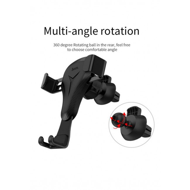 Hoco CA29 Sage Road Series Air Outlet Gravity Car Phone Holder - Black