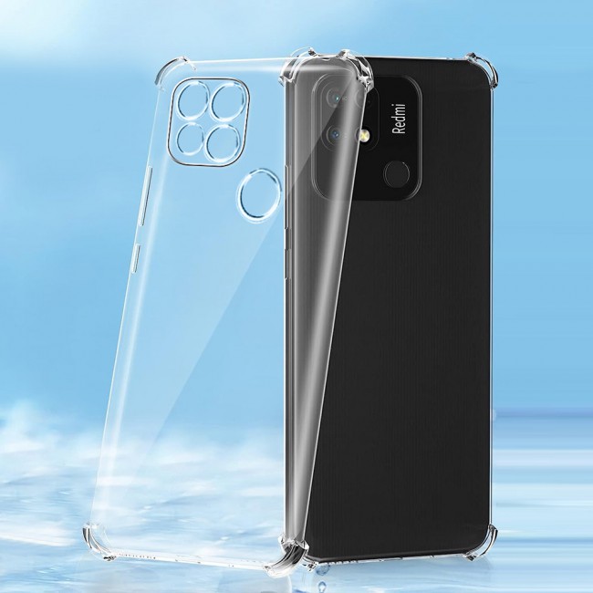 CATANES For Xiaomi Redmi 10A Case Cover Clear Protective TPU Four Corners Cover Transparent Soft Case