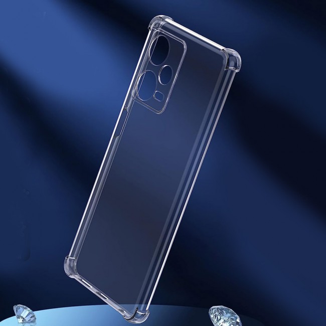 MARGOUN For Xiaomi Redmi Note 12 Pro Case Cover Clear Protective TPU Four Corners Cover Transparent Soft Case