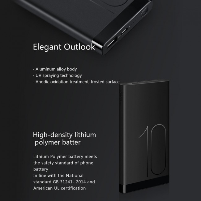 HUAWEI AP09Q 10000mAh Type C Fast Charge Power Bank - Black 
