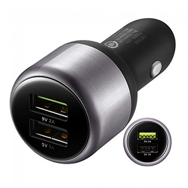 Huawei 9V2A 18W Quick Charge Dual Output Car Charger with Type-C Data Cable – Black
