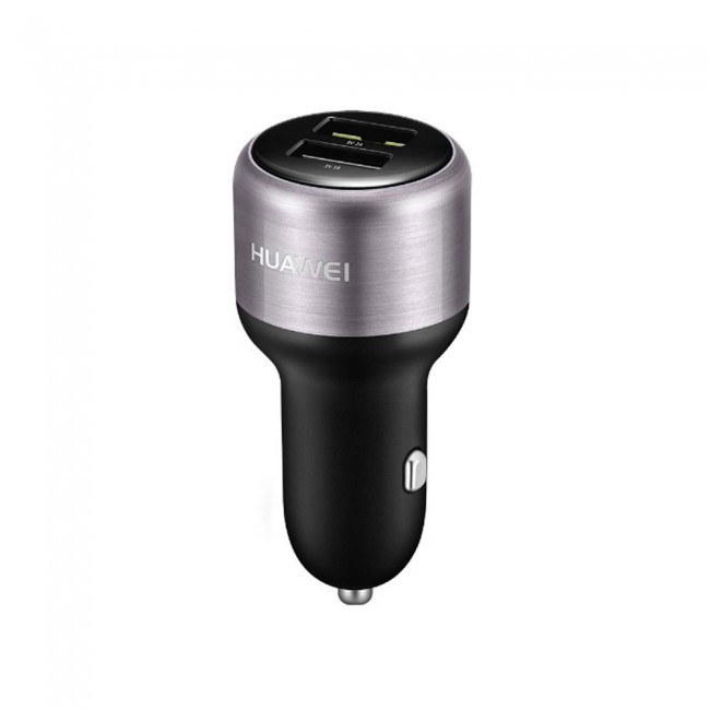 Huawei 9V2A 18W Quick Charge Dual Output Car Charger with Type-C Data Cable – Black