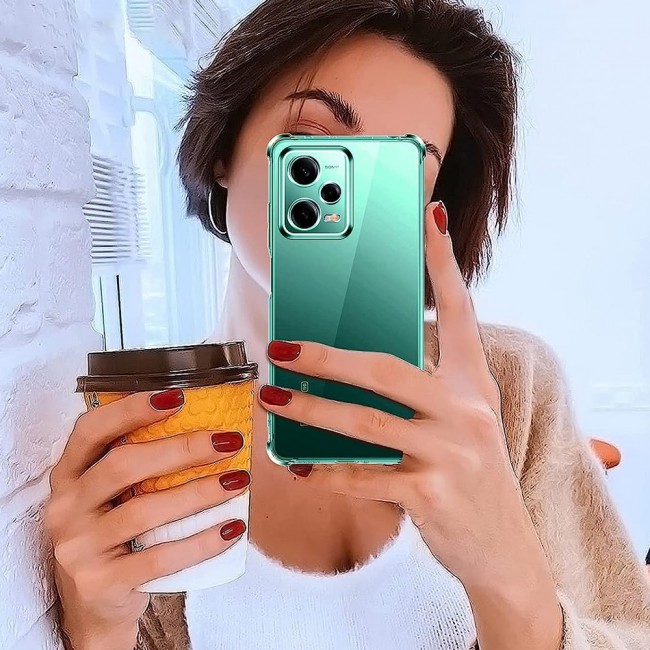 CATANES For Xiaomi Redmi Note 12 5G Case Cover Clear Protective TPU Four Corners Cover Transparent Soft Case