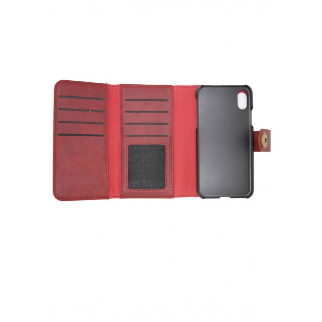 Margoun JDK Wallet Case for Apple iPhone X Flip Cover (RAM) - Red