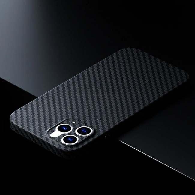 K-Doo Air Carbon Case with Carbon Fiber Design for iPhone 11 Pro Max – Black