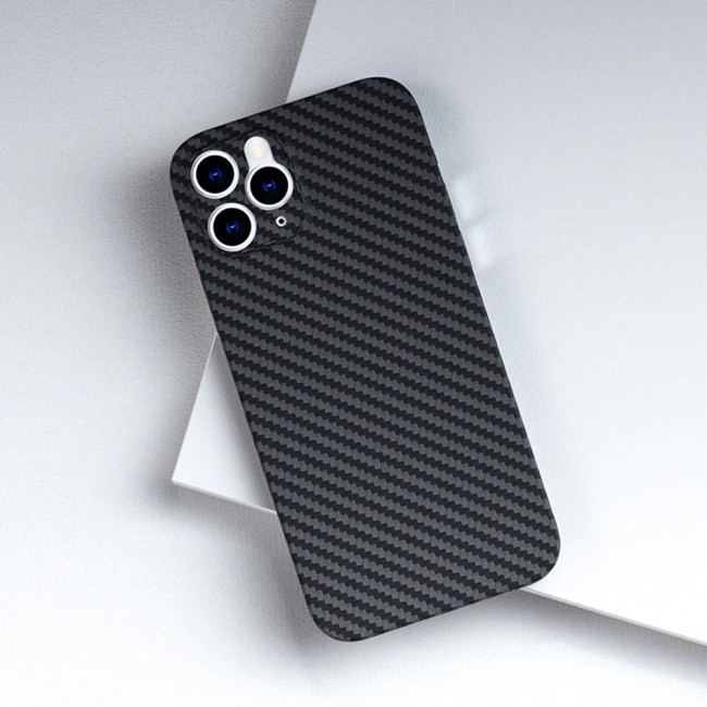 K-Doo Air Carbon Case with Carbon Fiber Design for iPhone 11 Pro Max – Black