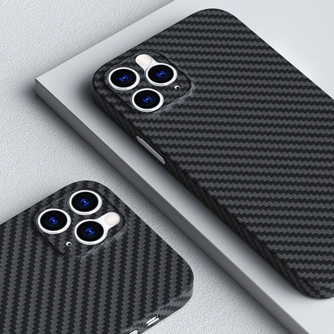 K-Doo Air Carbon Case with Carbon Fiber Design for iPhone 11 Pro Max – Black