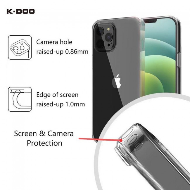 K-DOO Guardian Series Case Cover for iPhone 12 Pro – Clear