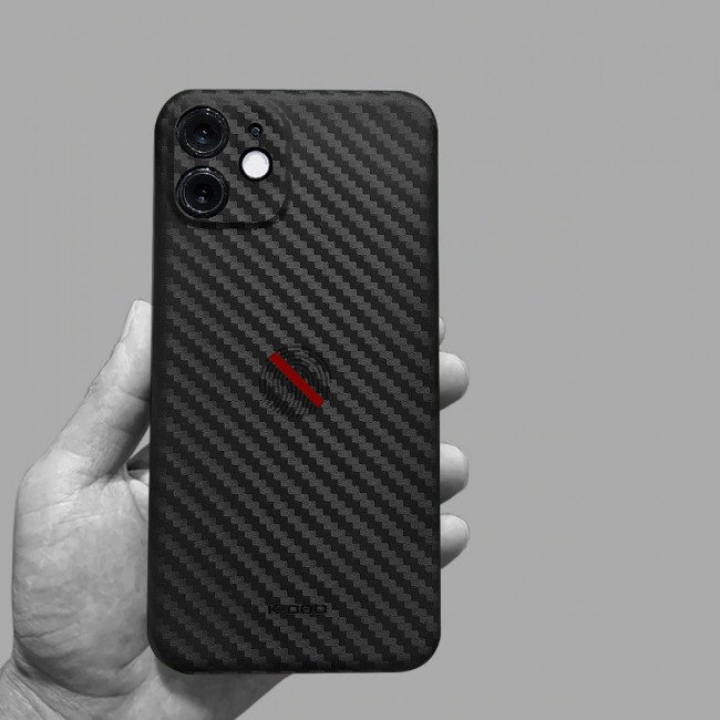 K-Doo Air Carbon Case with Carbon Fiber Design for iPhone 11 – Black