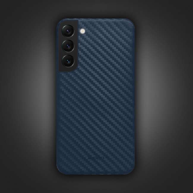K-Doo Air Carbon Case with Carbon Fiber Design for Samsung Galaxy S22 – Blue