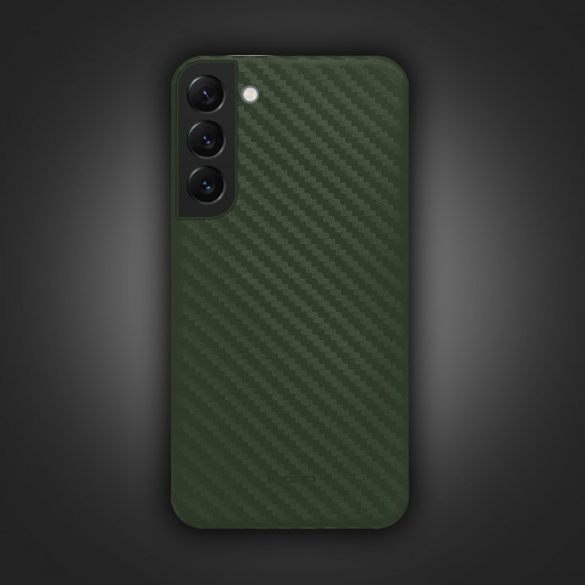 K-Doo Air Carbon Case with Carbon Fiber Design for Samsung Galaxy S22 – Green