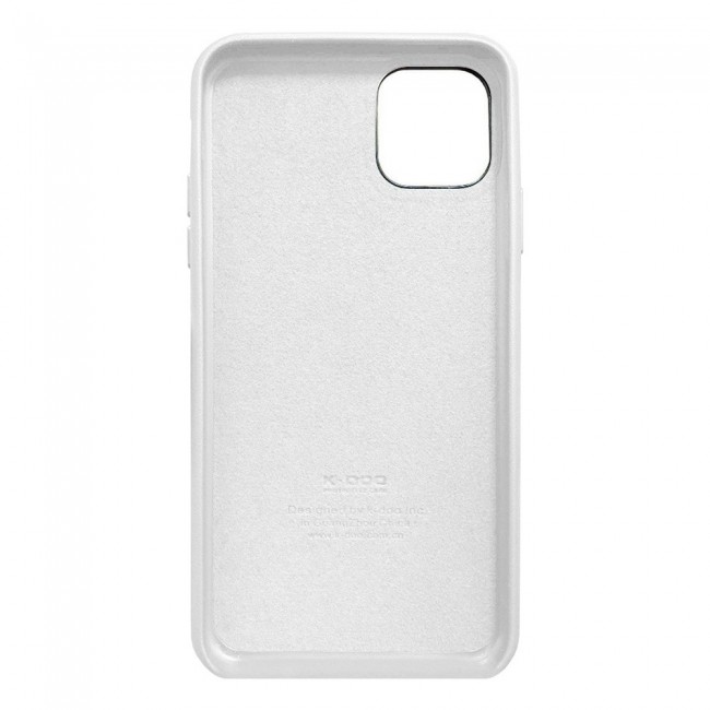 K-Doo Noble Collection Genuine Leather Case for iPhone 12 Pro Max - White