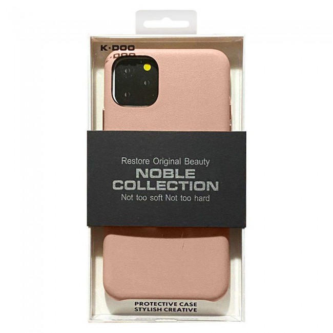 K-Doo Noble Collection Genuine Leather Case for iPhone 12 - Pink