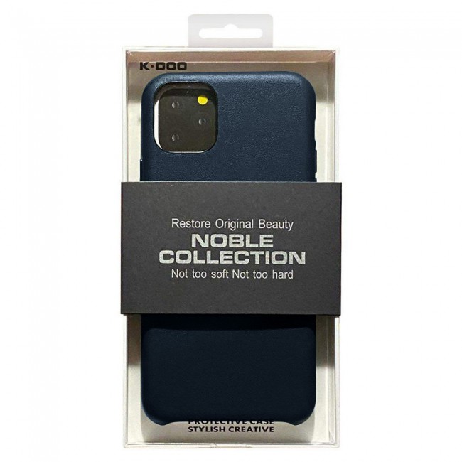 K-Doo Noble Collection Genuine Leather Case for iPhone 11 - Blue