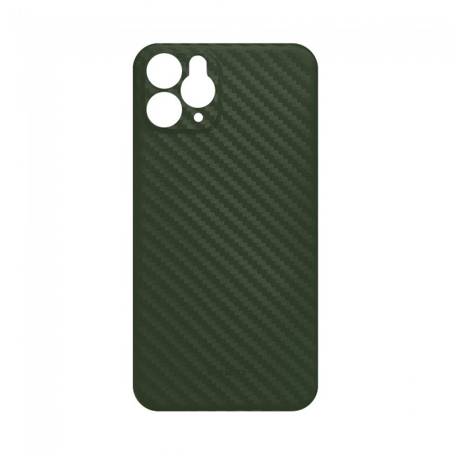 K-Doo Air Carbon Case with Carbon Fiber Design for iPhone 11 Pro – Green