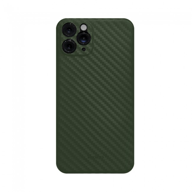 K-Doo Air Carbon Case with Carbon Fiber Design for iPhone 11 Pro – Green