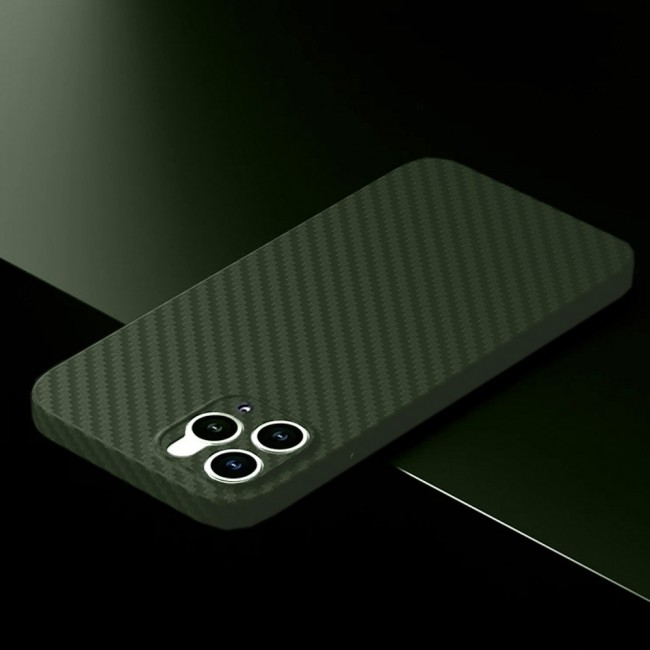 K-Doo Air Carbon Case with Carbon Fiber Design for iPhone 11 Pro – Green