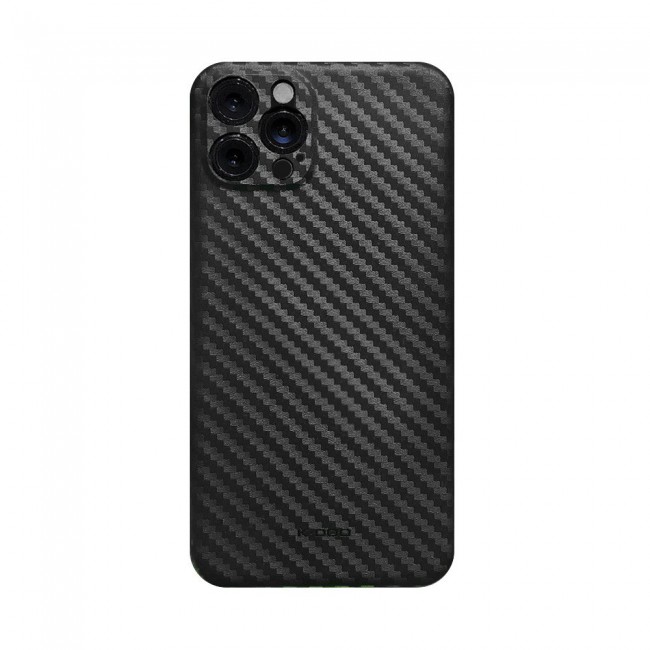 K-Doo Air Carbon Case with Carbon Fiber Design for iPhone 12 Pro – Black