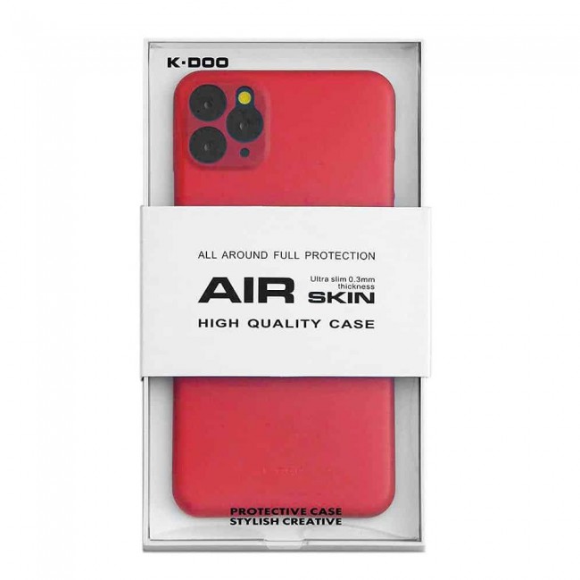 K-Doo Air Skin Case Cover for iPhone 12 Pro - Frosted Red