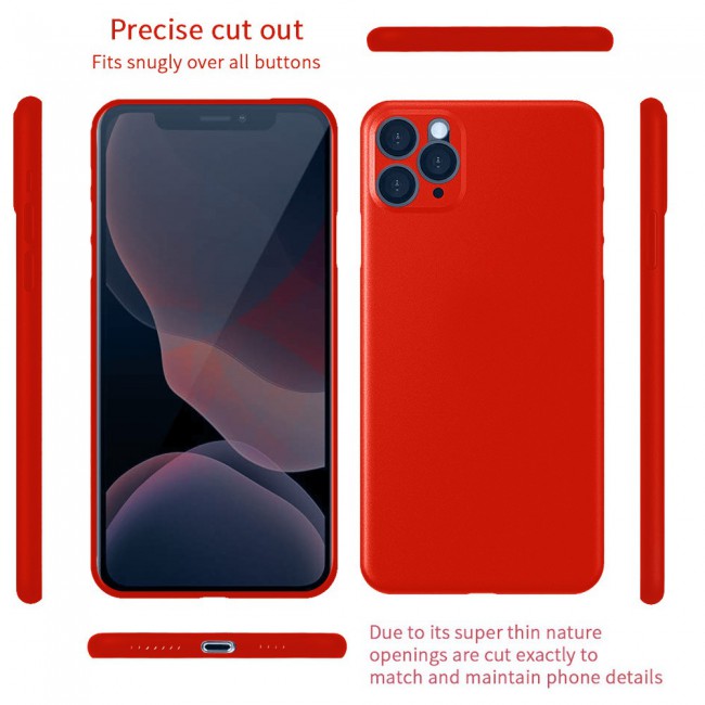 K-Doo Air Skin Case Cover for iPhone 12 Pro - Frosted Red