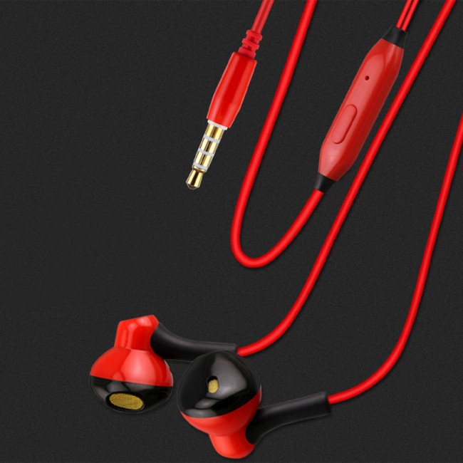 Kin K38 Stereo in-Ear Headphone with Microphone - Red