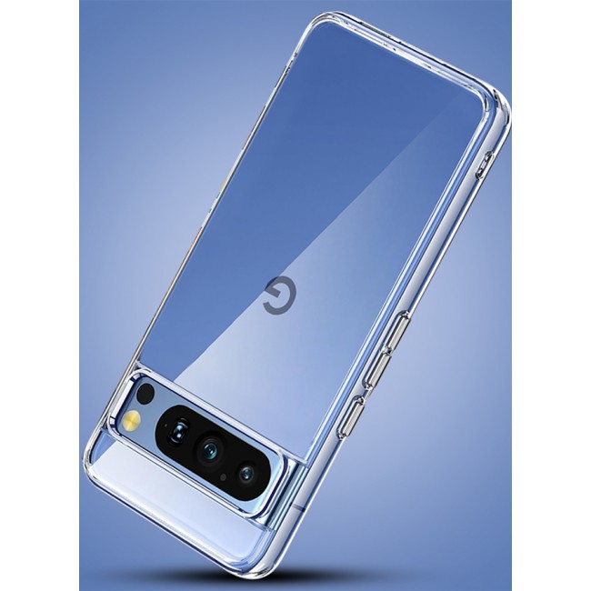 MARGOUN Google Pixel 8 Pro TPU Case Clear Anti-Yellowing Transparent Shockproof Protective Phone Case Scratch Resistant Cover