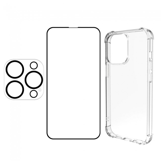 3Pack iPhone 13 Pro Max Lens Protector and Gorilla Case Cover and 3D Screen Protector by Margoun