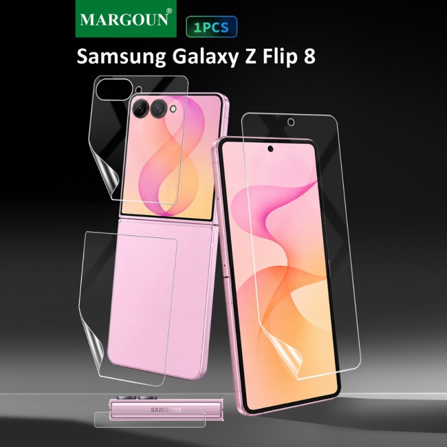 HD Clear Compatible with Samsung Galaxy Z Flip 8 Screen Protector Film , Flexible Hydrogel (NOT Glass) Front Cover Guard