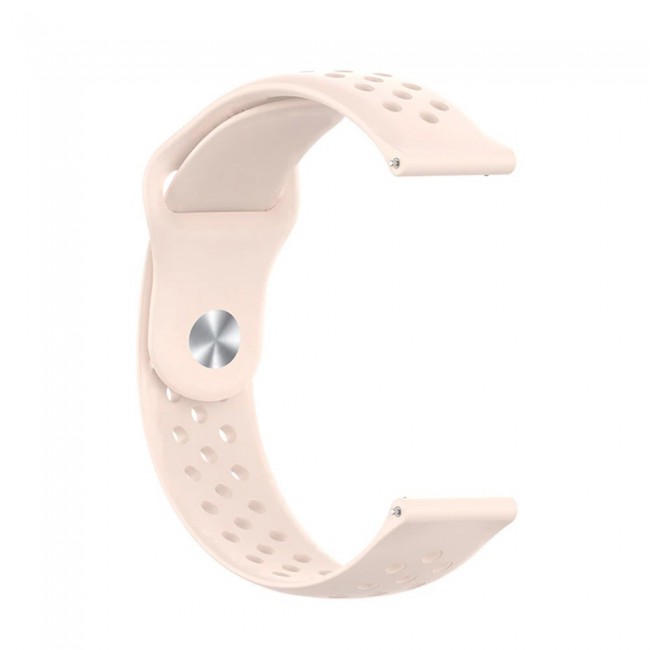 20mm Silicone Nike Design Band for Samsung Galaxy Watch 4 and 4 Classic 40-44mm 42-46mm Henlein Series by Margoun - Rose Gold