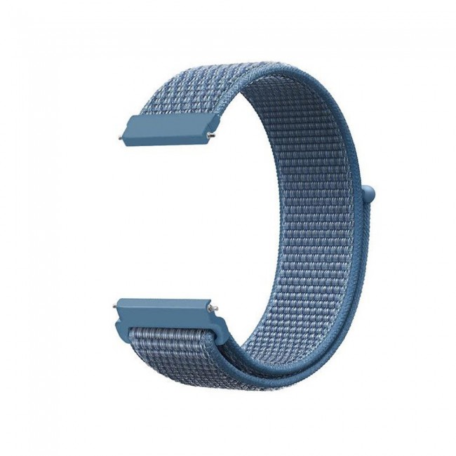 20mm Nylon Sport Watch Band for Samsung Galaxy Watch 4 and 4 Classic 40-44mm 42-46mm enlein Series by Margoun - Tahoe Blue