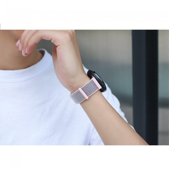 20mm Nylon Sport Watch Band for Active and Active 2 40-44mm Henlein Series by Margoun - Pink Sand