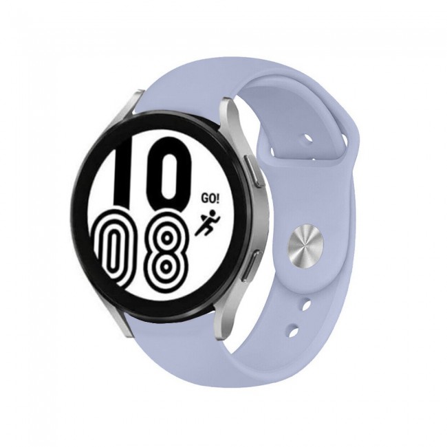 20mm Soft Silicone Band for Samsung Galaxy Watch 4 and 4 Classic 40-44mm 42-46mm Henlein Series by Margoun - Purple