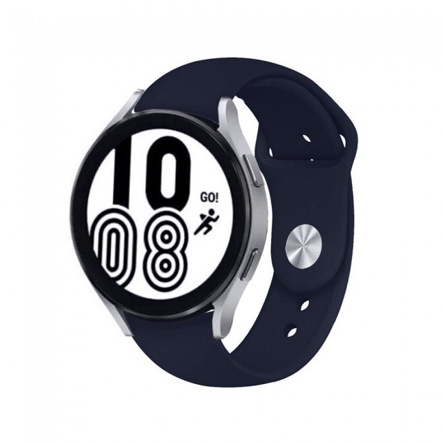 20mm Soft Silicone Band for Samsung Galaxy Watch 4 and 4 Classic 40-44mm42-46mm Henlein Series by Margoun - Midnight Blue