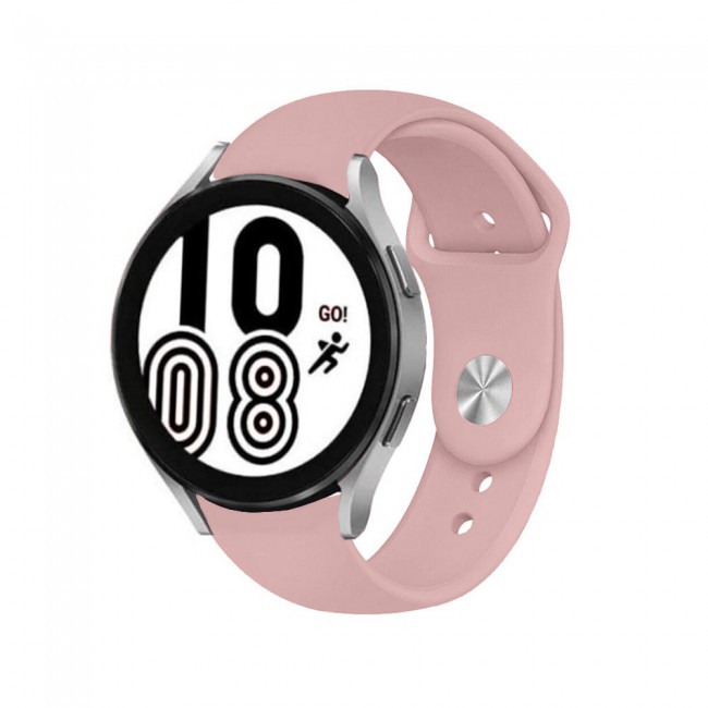 20mm Soft Silicone Band for Samsung Galaxy Watch 4 and 4 Classic 40-44mm 42-46mm Henlein Series by Margoun - Pink