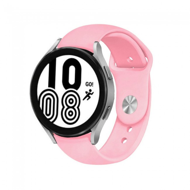 20mm Soft Silicone Band for Samsung Galaxy Watch 4 and 4 Classic 40-44mm 42-46mm Henlein Series by Margoun - Pink