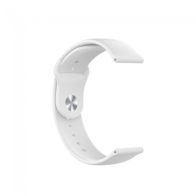 20mm Soft Silicone Band for Samsung Galaxy Watch 4 and 4 Classic 40-44mm 42-46mm Henlein Series by Margoun - Summit White