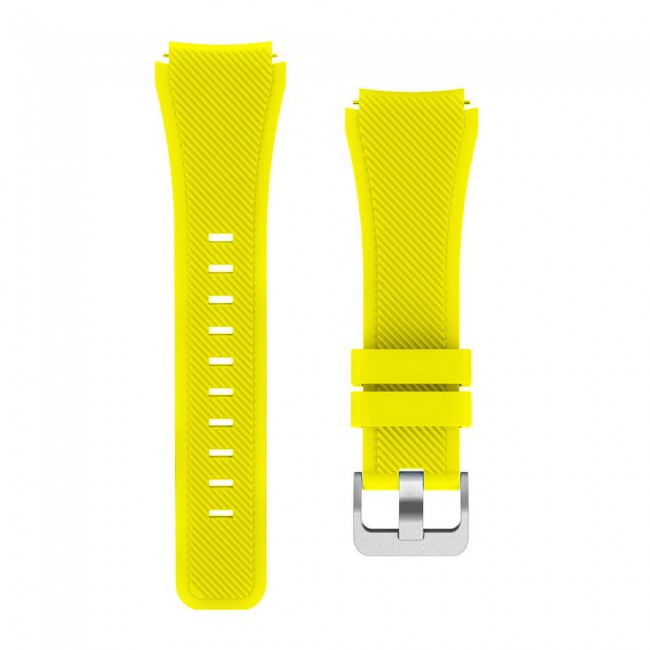 20mm Textured Silicone Band for Samsung Galaxy Watch 4 40mm 44mm Henlein Series by Margoun - Yellow