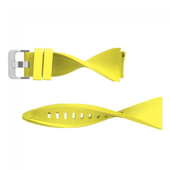 20mm Textured Silicone Band for Samsung Galaxy Watch 4 40mm 44mm Henlein Series by Margoun - Yellow