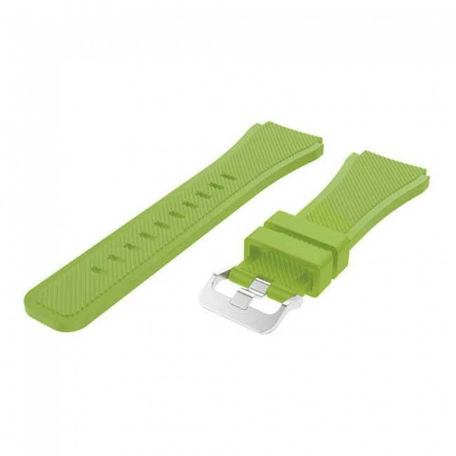 20mm Textured Silicone Watch Band for Samsung Galaxy Watch 4 and 4 Classic 40-44mm 42-46mm Henlein Series by Margoun - Green