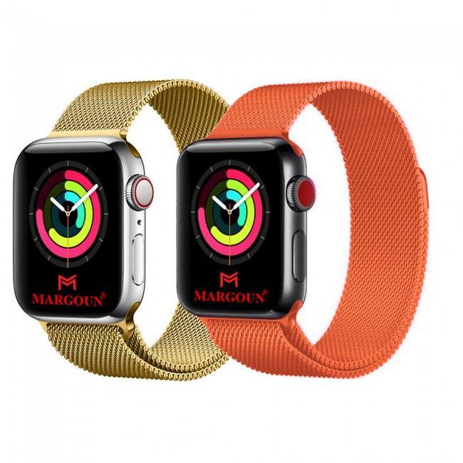 2Pack Apple Watch Band 42-44-45mm Milanese Loop Strap By Margoun M01-M10