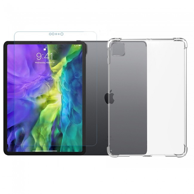 2Pack Apple iPad Pro 11 2020 TPU Gorilla Case Cover and Screen Protector - Clear