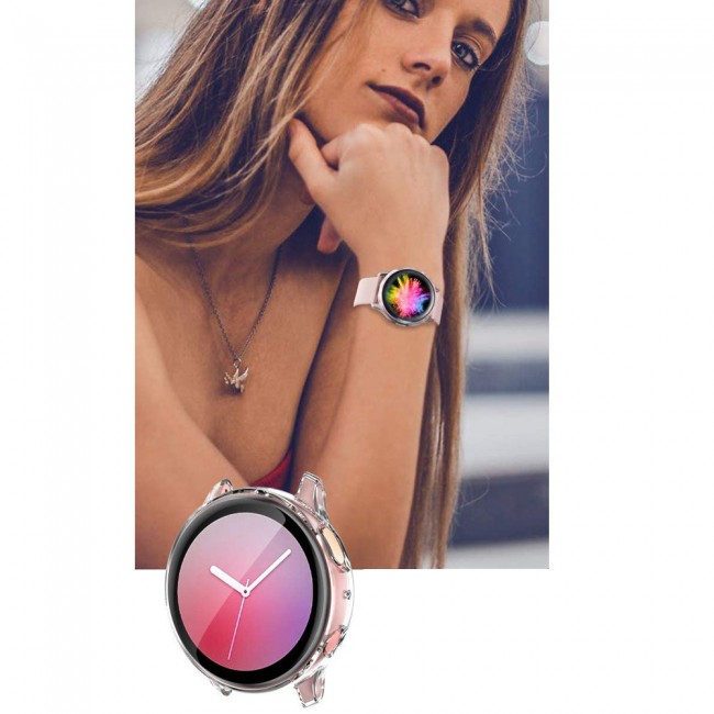 2Pack Margoun Case for Samsung Galaxy Watch Active 2 44mm - Clear