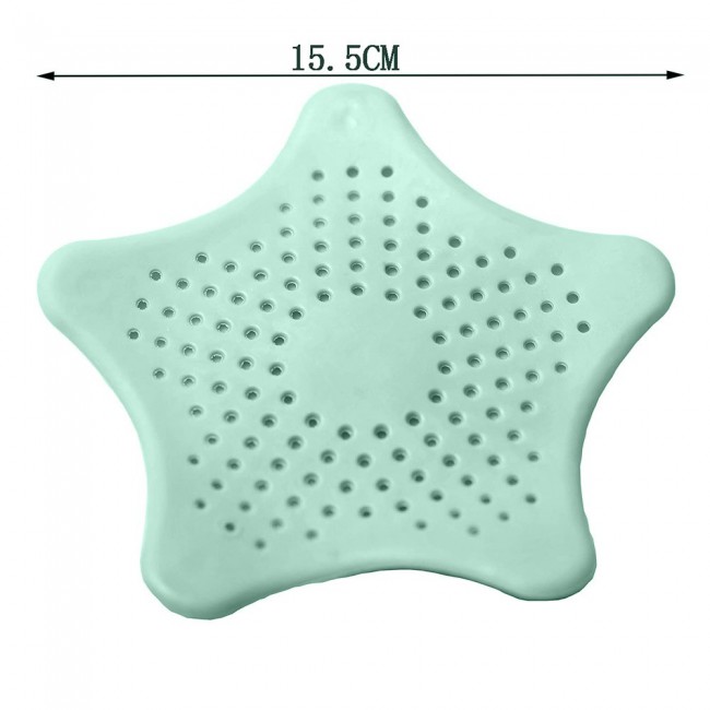 2Pack Panda Design Kitchen Sink Water Splash Guard and Silicone Star Sink Drain Filter - Light Green