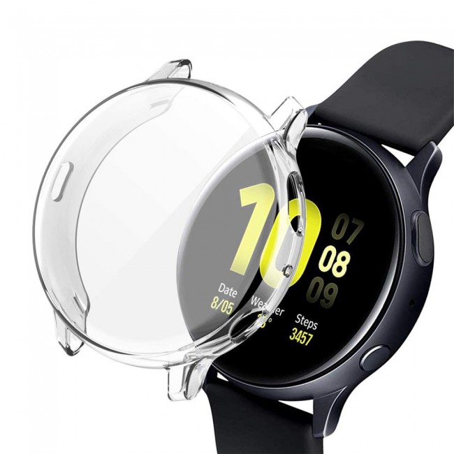 2Pack Margoun Case for Samsung Galaxy Watch Active 2 44mm - Gold Clear
