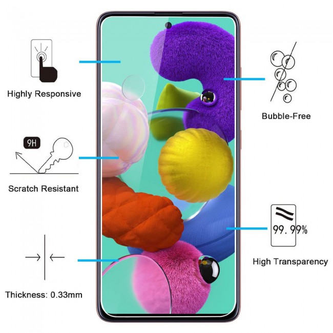 2Pack Samsung Galaxy A52 A52 5G Tempered Screen Protector Super Shieldz by Margoun - Clear