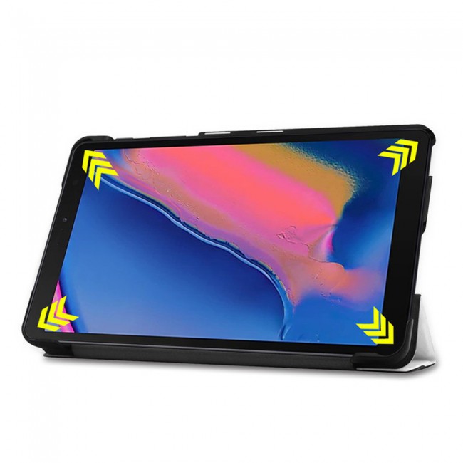 Margoun 2Pack Trifold Folio Case Cover for Samsung Galaxy Tab 4 T330 8.0 inch - Gold White