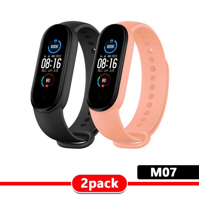 2Pack Xiaomi Mi Band 5 and Mi Band 6 Replacement Silicone Band - Multi Colors