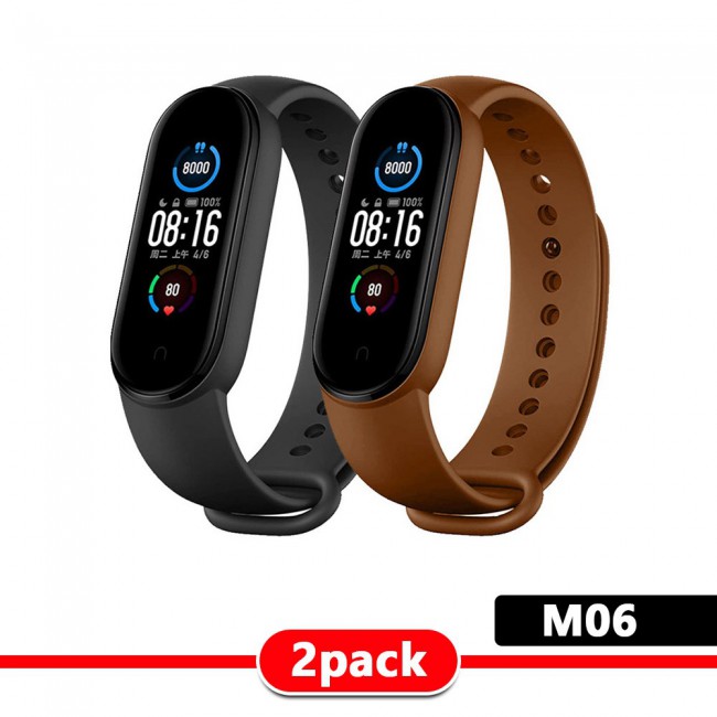 2Pack Xiaomi Mi Band 5 and Mi Band 6 Replacement Silicone Band - Multi Colors