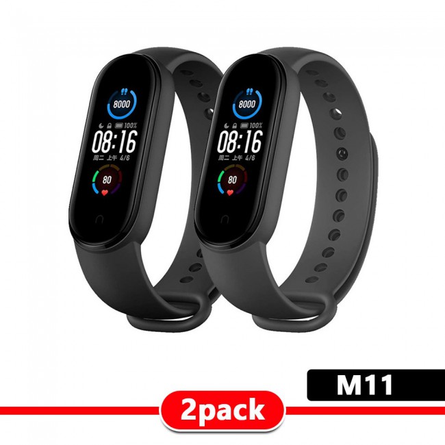 2Pack Xiaomi Mi Band 5 and Mi Band 6 Replacement Silicone Band - Multi Colors